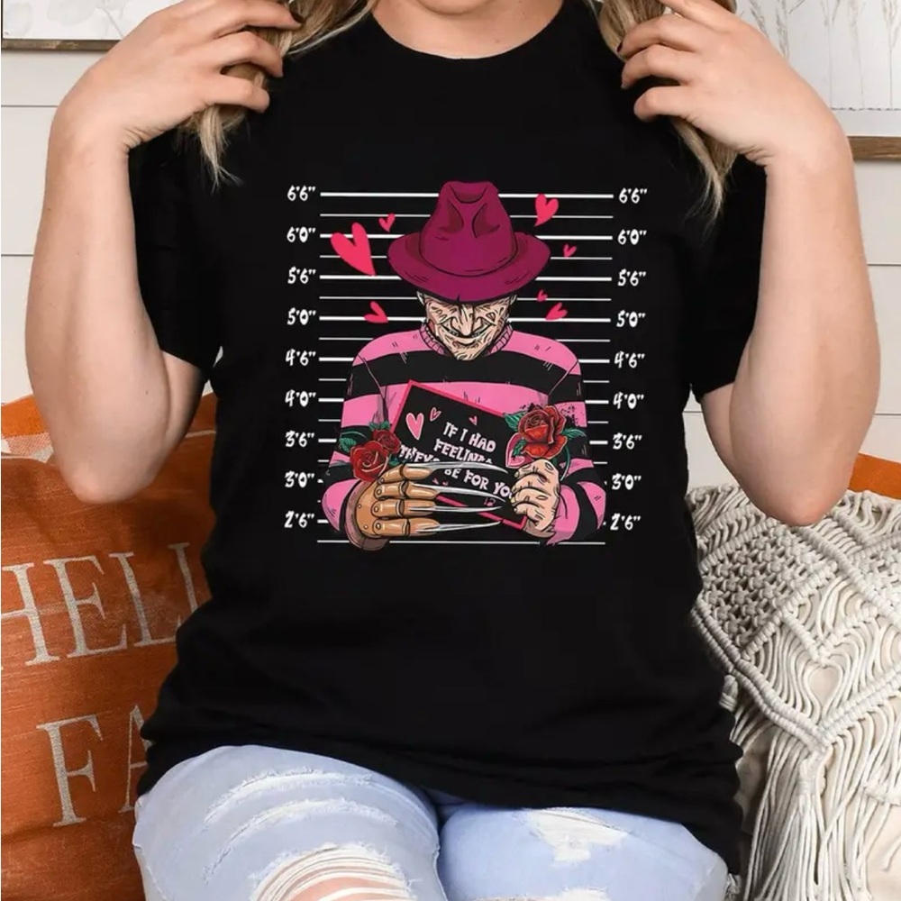 Valentines Day 🥰Freddy Krueger shirt
